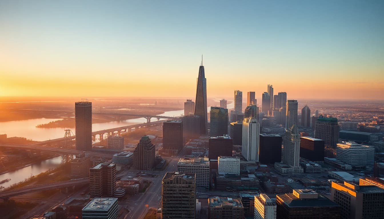 Detroit, MI skyline